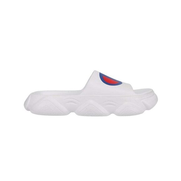 Champion Kid Meloso Squish Slides Slipon Sandal Shoe CP102003Y White Blue Size 4 - Picture 2 of 7
